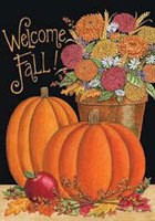 116FM- Welcome Fall Garden Flag 