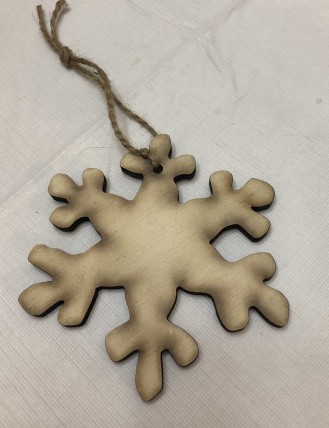 Snowflake Wood Handmade Christmas Ornament 