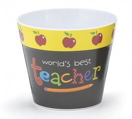 Teacher Gifts  0485303 Worlds Best Teacher Pot Cover 