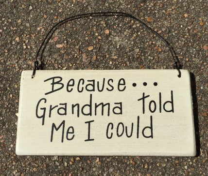 Because...Grandma Told me I could wood sign 