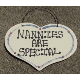 1002 - Nannies are Special  wood heart  1002 - Nannies are Special  wood heart