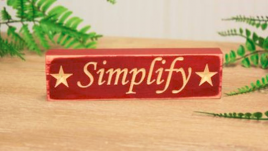 Primitive Wood Engraved Block 10071  Simplify Burgundy  