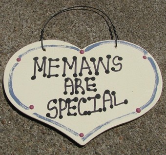 MeMaws Are Special 1007 Large Wood Heart MeMaws Are Special 1007 Large Wood Heart