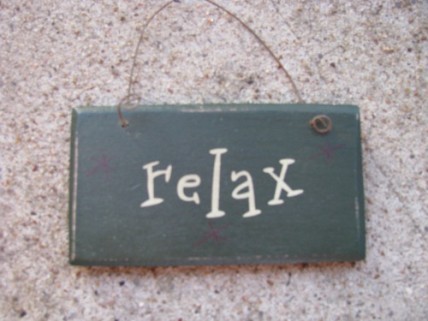 1008R - Relax Green Mini Sign 