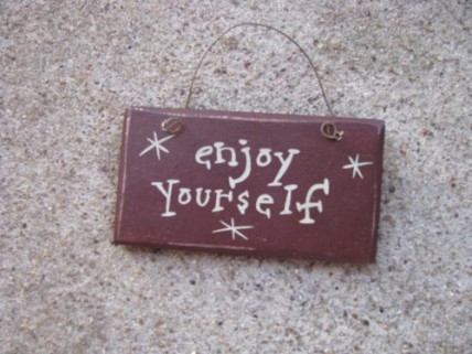 1009EY - Enjoy Yourself Mini Wood Sign 1009EY - Enjoy Yourself Mini Wood Sign