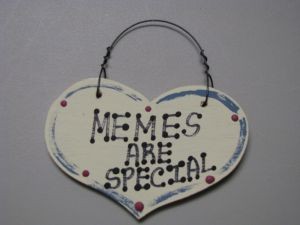 1016 - Memes Are Special small wood heart 