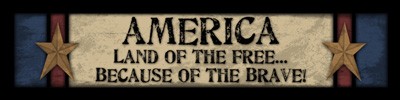 Primitive Wood Block 101LF - America Land of the Free...Because of the Brave! Primitive Wood Block 101LF - America Land of the Free...Because of the Brave!