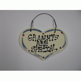  1027 -Grammys Are Special  smalll wood Heart 