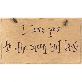 1045CP- I love you To the Moon & Back wood sign 