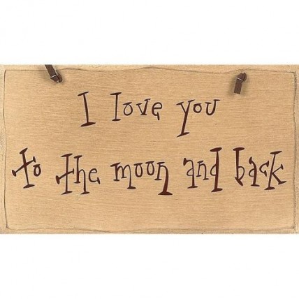 1045CP- I love you To the Moon & Back wood sign 