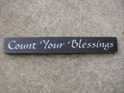 Primitive Decor 10524G - Count Your Blessings Sign 