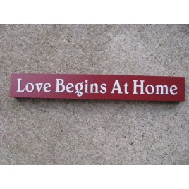 10612J - Love Begins At Home wood block 