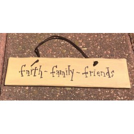1076CP-Faith Family Friends wood sign 