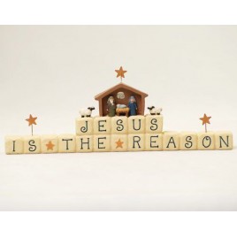 82643 Resin Block Jesus is the reason for the season  82643 Resin Block Jesus is the reason for the season