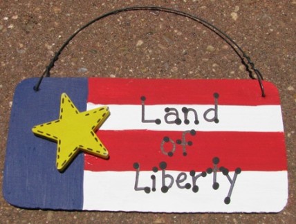 Patriotic Wood Sign 10977LOL - Land of Liberty Patriotic Wood Sign 10977LOL - Land of Liberty