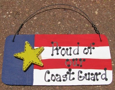  10977PCG-Proud of our Coast Guard wood sign 