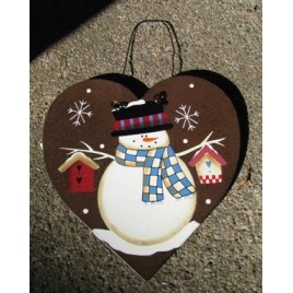 Heart Metal 1115 Snowman Christmas Ornament 