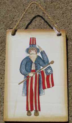 1123 - Uncle Sam wood sign 1123 - Uncle Sam wood sign