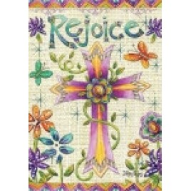 Easter Garden Flag 1146 Rejoice  Easter Garden Flag 1146 Rejoice