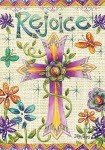 Easter Garden Flag 1146 Rejoice  Easter Garden Flag 1146 Rejoice