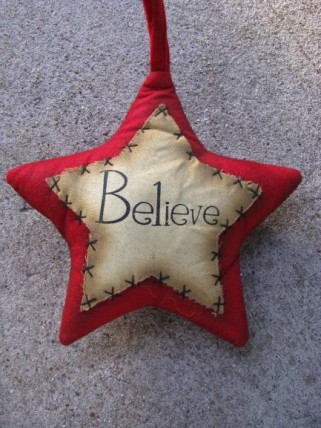 Primitive Decor 1146089RB - Red Believe Star  