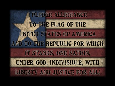 114A - Pledge of Allegiance Wood SIgn 114A - Pledge of Allegiance Wood SIgn