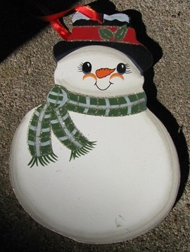 1164 - Snowman Wood Ornament  1164 - Snowman Wood Ornament