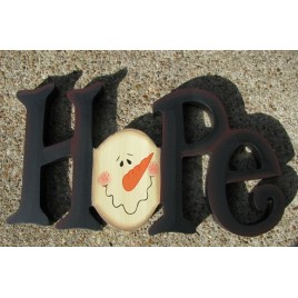 11653H - Hope wood Snowman Block