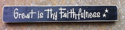 12420B - Great is Thy Faithfulness engraved wood block 