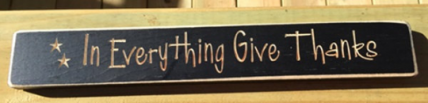 Primitive Engraved Wood Block 12423 In Everything Give Thanks   Primitive Engraved Wood Block 12423 In Everything Give Thanks