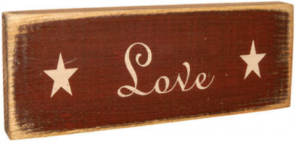 Love primitive Wood Block  