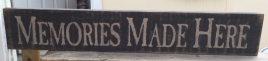 Primitive Wood Block 12643 Memories Made Here Primitive Vintage Look