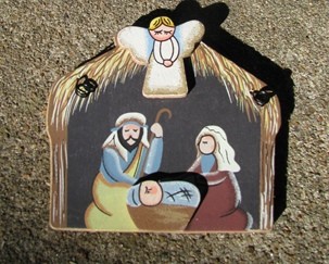 1275 - Manger Scene Wood Ornament 1275 - Manger Scene Wood Ornament