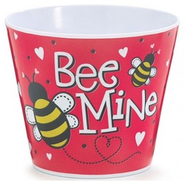 Valentine Plastic Pot Cover - 1287303 - Bee Mine Pot Cover