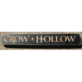 Primitive Engraved Wood Block 12 Crow Hollow  