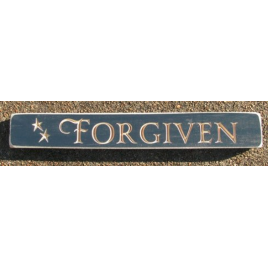   Forgiven Primitive Engraved Wood Block