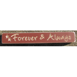 Primitive Wood Block 12FA Forever & Always  Primitive Wood Block 12FA Forever & Always