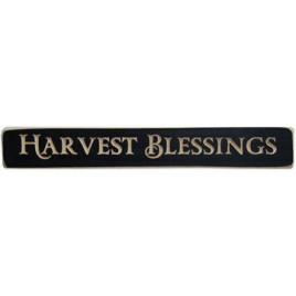 Primitive Engraved Wood Block 12HB Harvest Blessings Wood Block Primitive Engraved Wood Block 12HB Harvest Blessings Wood Block