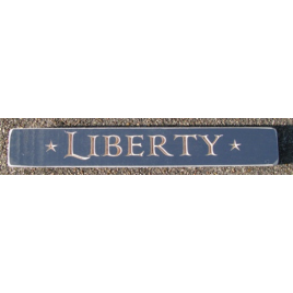 Primitive Engraved Wood Block 12L  Liberty  