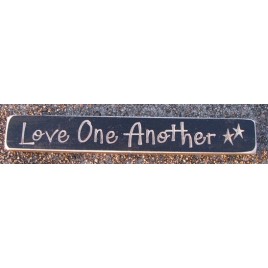 12LOA - Love One Another engraved wood block