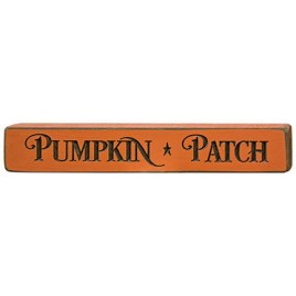 Pumpkin * Patch Primitive Wood Country Engraved Block 12PP  Pumpkin * Patch Primitive Wood Country Engraved Block 12PP