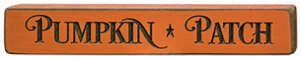 Pumpkin * Patch Primitive Wood Country Engraved Block 12PP  Pumpkin * Patch Primitive Wood Country Engraved Block 12PP