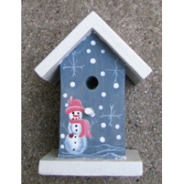 131BSBH - Blue Snowman Birdhouse