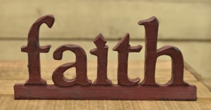 16032R - Faith Block Resin Free Standing 16032R - Faith Block Resin Free Standing