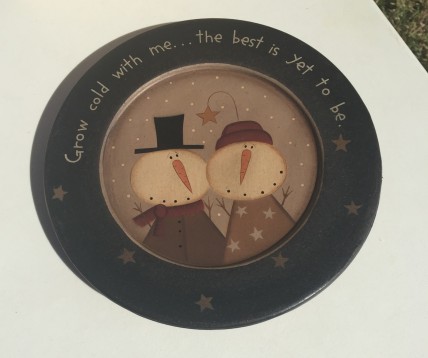 Wood Star Plate 31278 Grow cold with me... the best is yet to be