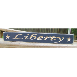 Primitive Engraved Wood Block 1666 Liberty 