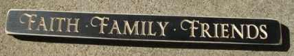 1807B- Faith Family Friends Engraved wood block 