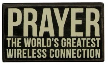 Primitive Wood Box Sign 18998 Prayer the World's Greatest Wireless Connection