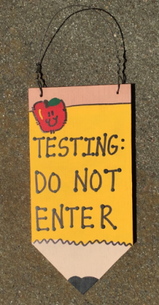 Teacher Gifts Wood Pencil  19 Testing Do Not Enter
