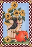 Autumn Crow Garden Flag 